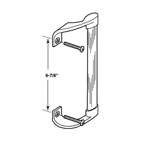 Non-Handed Surface Mount Stained Wood Pull Handle with Diecast Bracket End Caps for Patio Door - Non-Handed Surface Mount Stained Wood Pull Handle with Diecast Bracket End Caps for Patio Door