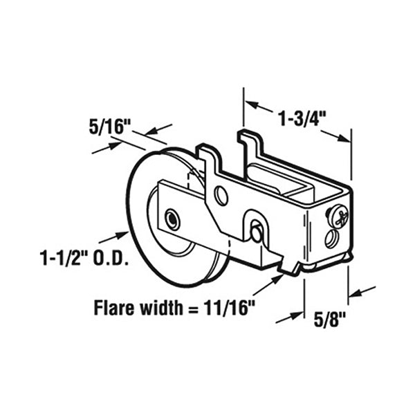 Sliding Door Roller Hook Tab 1.5 Inch Wheel Door Roller - Sliding Door Roller Hook Tab 1.5 Inch Wheel Door Roller