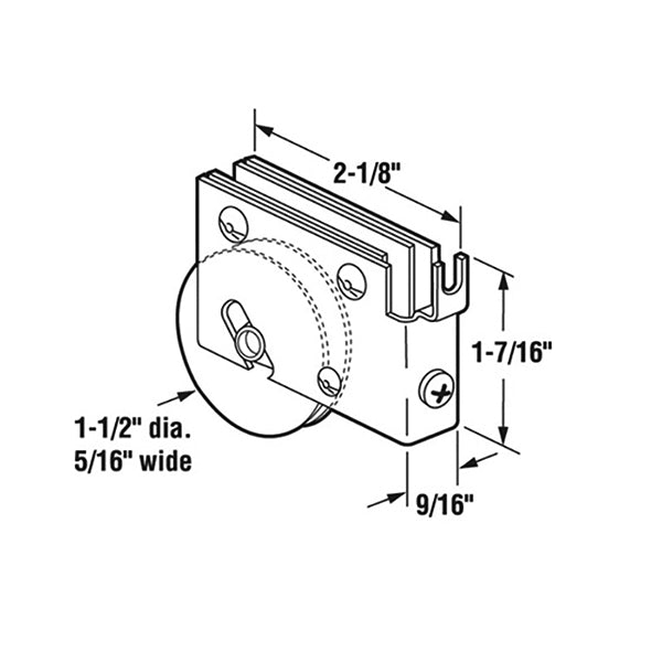 Sliding Patio Door Roller Assembly with Adjustable Steel Housing 1.5 Inch Steel Ball Bearing Wheel Diameter - Sliding Patio Door Roller Assembly with Adjustable Steel Housing 1.5 Inch Steel Ball Bearing Wheel Diameter