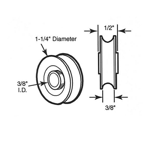 Roller Only, 1-1/4 Diameter Nylon - Roller Only, 1-1/4 Diameter Nylon