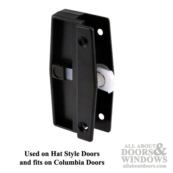 Non-Handed Plastic Latch & Pull Handle Set with Security Lock for Sliding Screen Door - Black - Non-Handed Plastic Latch & Pull Handle Set with Security Lock for Sliding Screen Door - Black