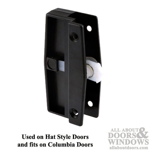 Non-Handed Plastic Latch & Pull Handle Set with Security Lock for Sliding Screen Door - Black - Non-Handed Plastic Latch & Pull Handle Set with Security Lock for Sliding Screen Door - Black