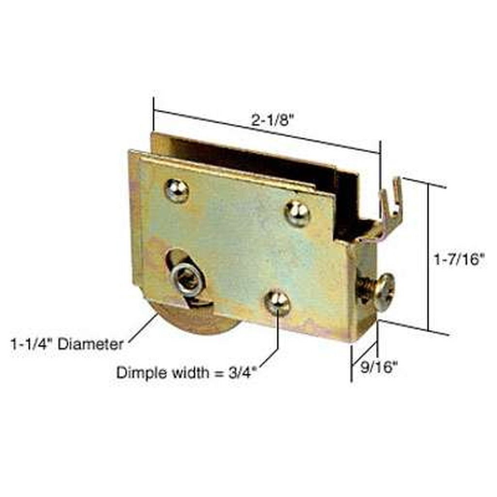 Sliding Patio Door Roller 1.25 Steel Wheel C Tab Housing Door Roller - Sliding Patio Door Roller 1.25 Steel Wheel C Tab Housing Door Roller