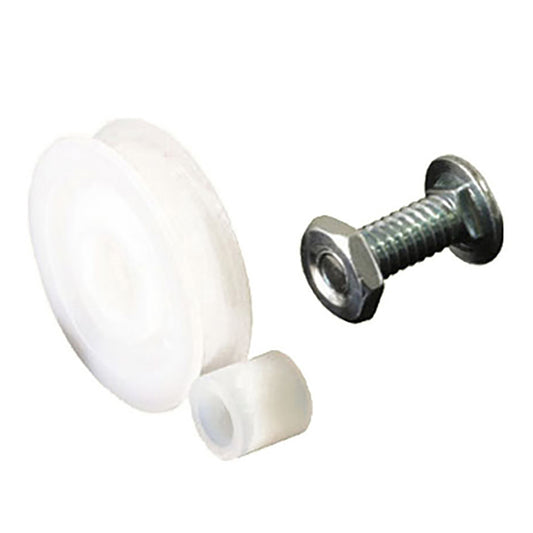 Bottom Mount Roller Assembly with 1.25 Inch Nylon Wheel for Sliding Screen Door