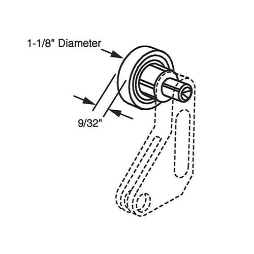 Roller Only,  1-1/8  Diameter Nylon, Flat  Tire - Roller Only,  1-1/8  Diameter Nylon, Flat  Tire