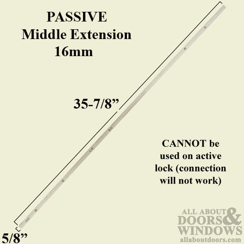 16mm P2000 Passive Upper Assembly, Doors 95 - 108.5 - 16mm P2000 Passive Upper Assembly, Doors 95 - 108.5