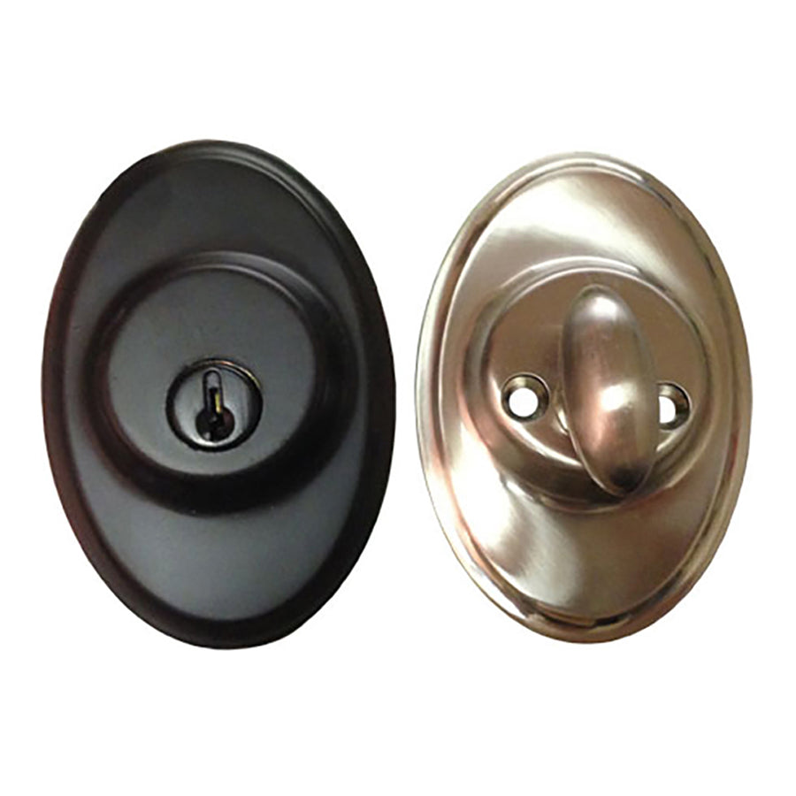 Weslock Deadbolt 2771-1 Single Cylinder - Oil Rubbed Bronze / Satin Nickel - Weslock Deadbolt 2771-1 Single Cylinder - Oil Rubbed Bronze / Satin Nickel