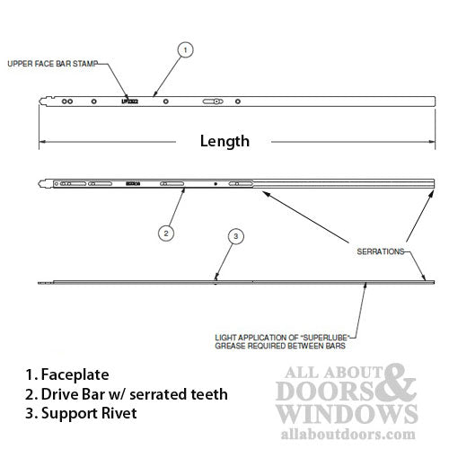 16mm P2000 Passive Upper Assembly, Doors 69 - 82.5 - 16mm P2000 Passive Upper Assembly, Doors 69 - 82.5