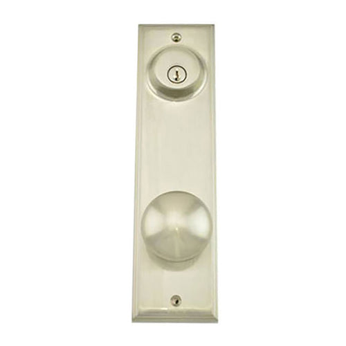 Weslock Impresa Woodward Interior Double Cylinder Handleset Trim w/Adjust. Backset - Satin Nickel - Weslock Impresa Woodward Interior Double Cylinder Handleset Trim w/Adjust. Backset - Satin Nickel
