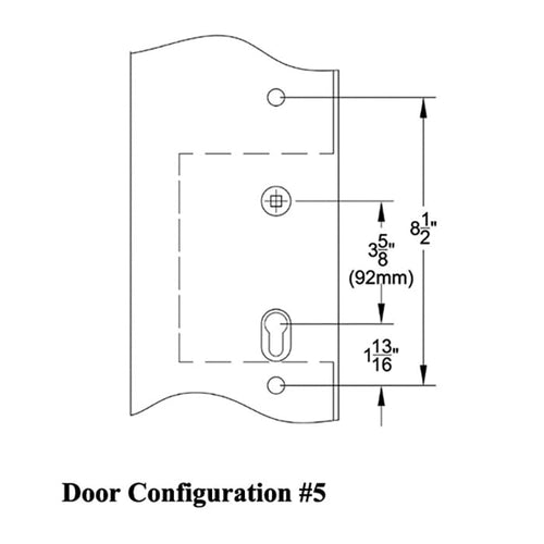 Right Hand Active Non-Keyed Thumbturn Hermes Lever - Right Hand Active Non-Keyed Thumbturn Hermes Lever