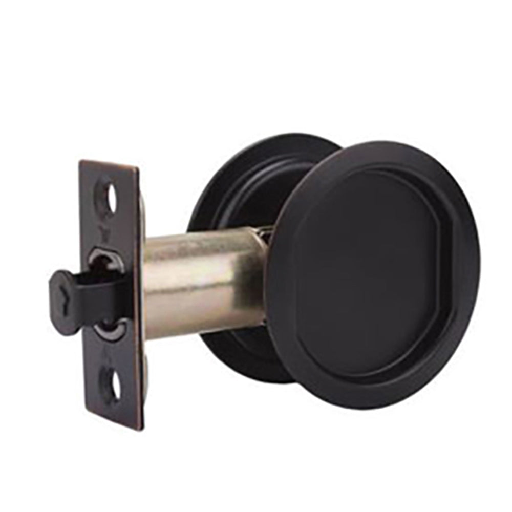 Weslock Passage Pocket Door Lock with Adjustable Backset & Full Lip Strike Oil Rubbed Bronze Finish - Weslock Passage Pocket Door Lock with Adjustable Backset & Full Lip Strike Oil Rubbed Bronze Finish