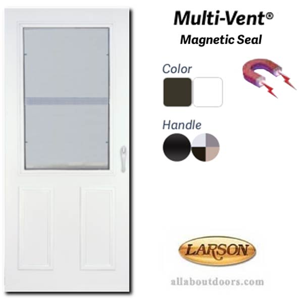 Larson Multi-Vent Traditional Full Screen Magnetic Seal Storm Door ...