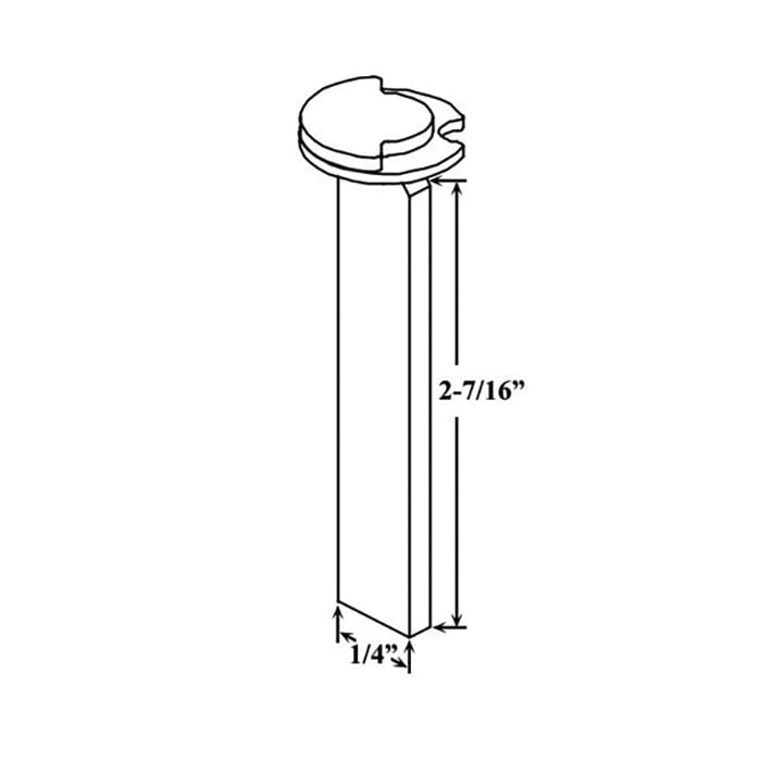 G-U / Ferco 2-1/4 door (57mm) Cylinder Tail Piece - G-U / Ferco 2-1/4 door (57mm) Cylinder Tail Piece