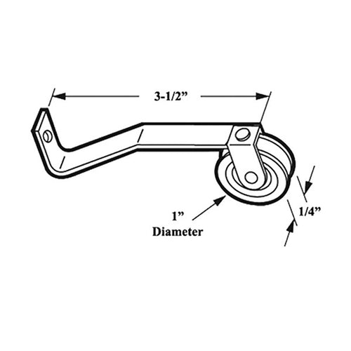V Spring Tension Roller Assembly with 1 Inch Steel Wheel for Sliding Screen Door - V Spring Tension Roller Assembly with 1 Inch Steel Wheel for Sliding Screen Door