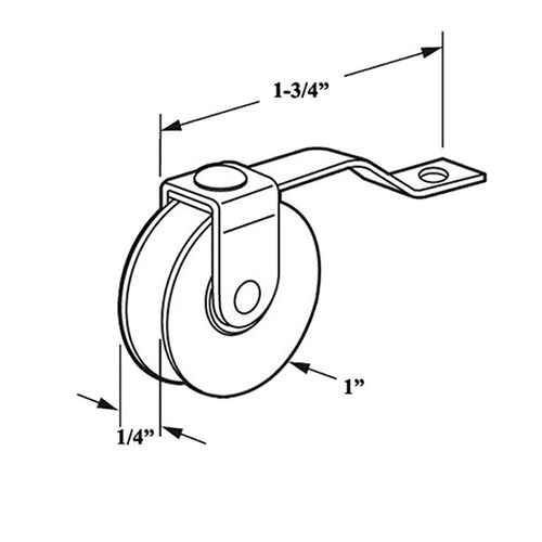 Spring Tension Roller, 1 Inch Steel Ball Bearing Wheel, Sliding Screen Doors - Spring Tension Roller, 1 Inch Steel Ball Bearing Wheel, Sliding Screen Doors