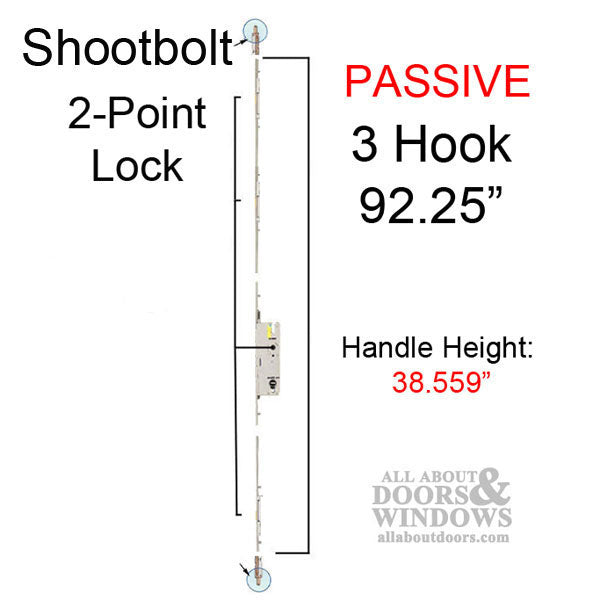 20mm P2000 Passive Shootbolt w/Rhino Hook Receptacle   (35-15/16 length),  76-1/4