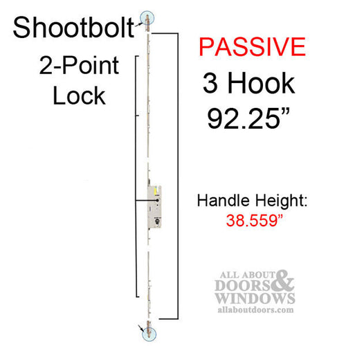 20mm P2000 Passive Shootbolt w/Rhino Hook Receptacle   (35-15/16 length),  76-1/4