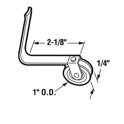 V Spring Tension Roller Assembly with 1 Inch Nylon Wheel for Sliding Screen Door - V Spring Tension Roller Assembly with 1 Inch Nylon Wheel for Sliding Screen Door