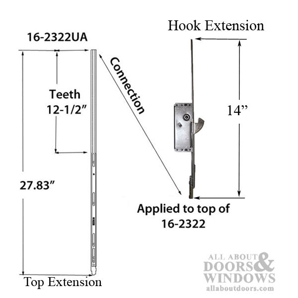 16mm P2000 Active Upper Rhino Hook, Shootbolt Attached (14 length) - 16mm P2000 Active Upper Rhino Hook, Shootbolt Attached (14 length)