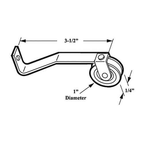 V Spring Tension Roller Assembly with 1 Inch Nylon Wheel for Sliding Screen Door - V Spring Tension Roller Assembly with 1 Inch Nylon Wheel for Sliding Screen Door