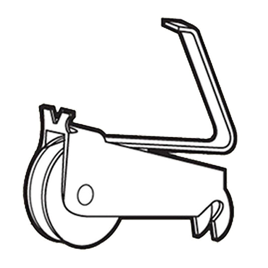 DISCONTINUED Spring Tension Roller Assembly with 1 Inch Nylon Wheel for Sliding Screen Door