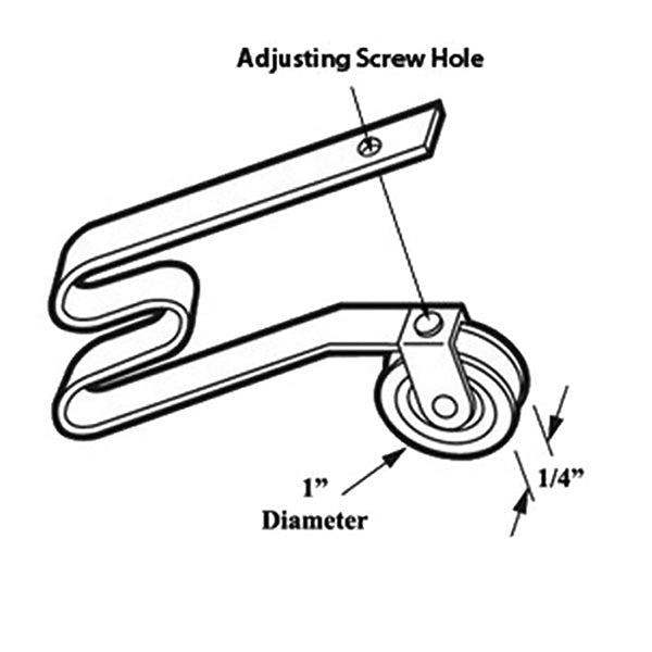M-Spring Tension Roller Assembly with 1 Inch Nylon Wheel for Sliding Screen Door - M-Spring Tension Roller Assembly with 1 Inch Nylon Wheel for Sliding Screen Door