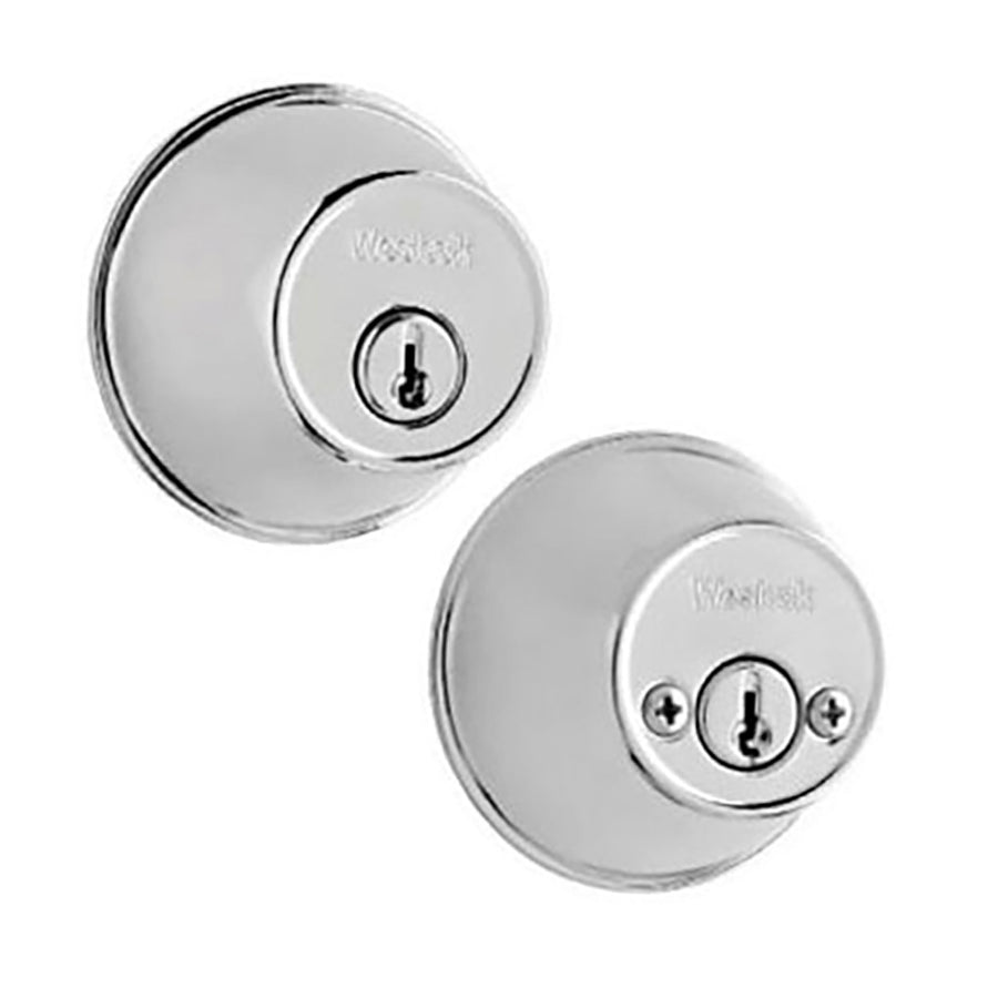 Weslock Deadbolt - 372-6 Double Cylinder - Bright Chrome - Weslock Deadbolt - 372-6 Double Cylinder - Bright Chrome