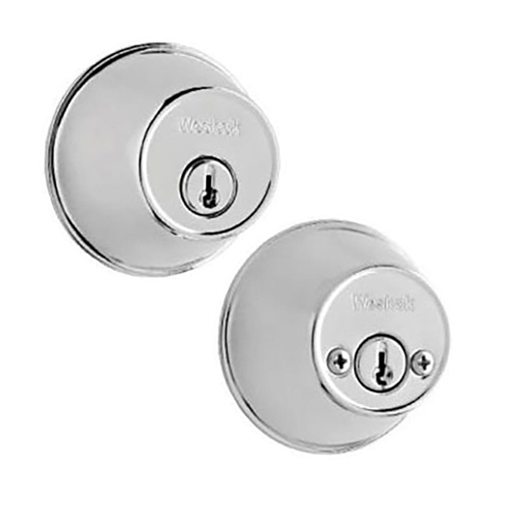 Weslock Deadbolt - 372-6 Double Cylinder - Bright Chrome - Weslock Deadbolt - 372-6 Double Cylinder - Bright Chrome