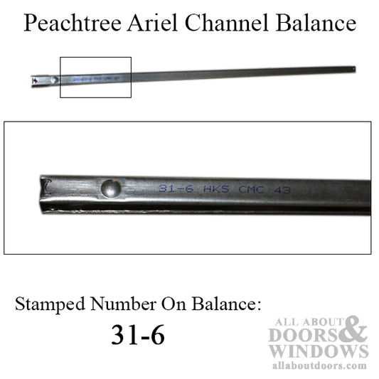 Peachtree Ariel 31-1/4-6 Channel Balance 4272 Non-Tilt Window