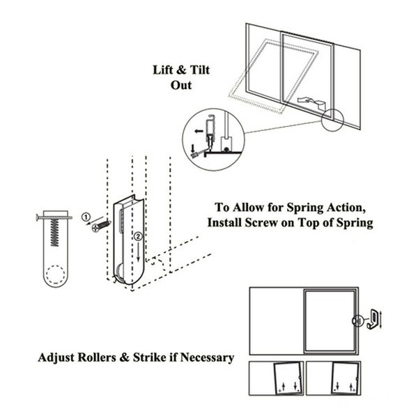 Roller Assembly with 5/8 Inch Nylon Wheel for Sliding Screen Door - Roller Assembly with 5/8 Inch Nylon Wheel for Sliding Screen Door