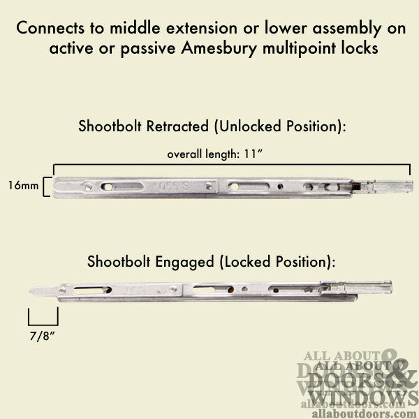 16mm P1000 / P2000 Active / Passive Shootbolt Extension Tip - 16mm P1000 / P2000 Active / Passive Shootbolt Extension Tip