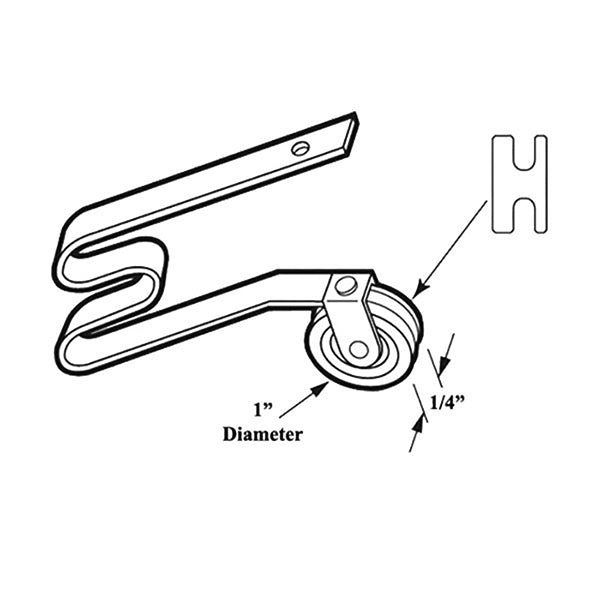 M Spring Tension Roller Assembly with 1 Inch Offset Groove Nylon Wheel for Sliding Screen Door - M Spring Tension Roller Assembly with 1 Inch Offset Groove Nylon Wheel for Sliding Screen Door