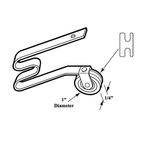 M Spring Tension Roller Assembly with 1 Inch Offset Groove Nylon Wheel for Sliding Screen Door - M Spring Tension Roller Assembly with 1 Inch Offset Groove Nylon Wheel for Sliding Screen Door