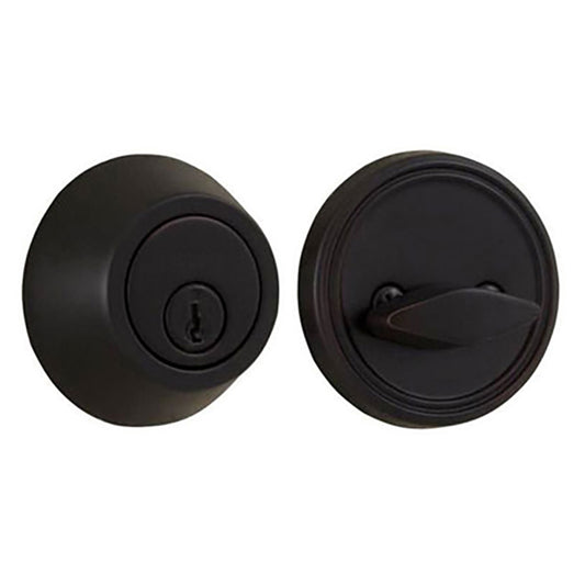 Weslock Single Cylinder Deadbolt w/ Adjustable Backset & Deadbolt Strike Oil Rubbed Bronze