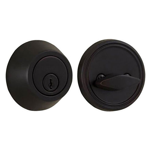 Weslock Single Cylinder Deadbolt w/ Adjustable Backset & Deadbolt Strike Oil Rubbed Bronze - Weslock Single Cylinder Deadbolt w/ Adjustable Backset & Deadbolt Strike Oil Rubbed Bronze