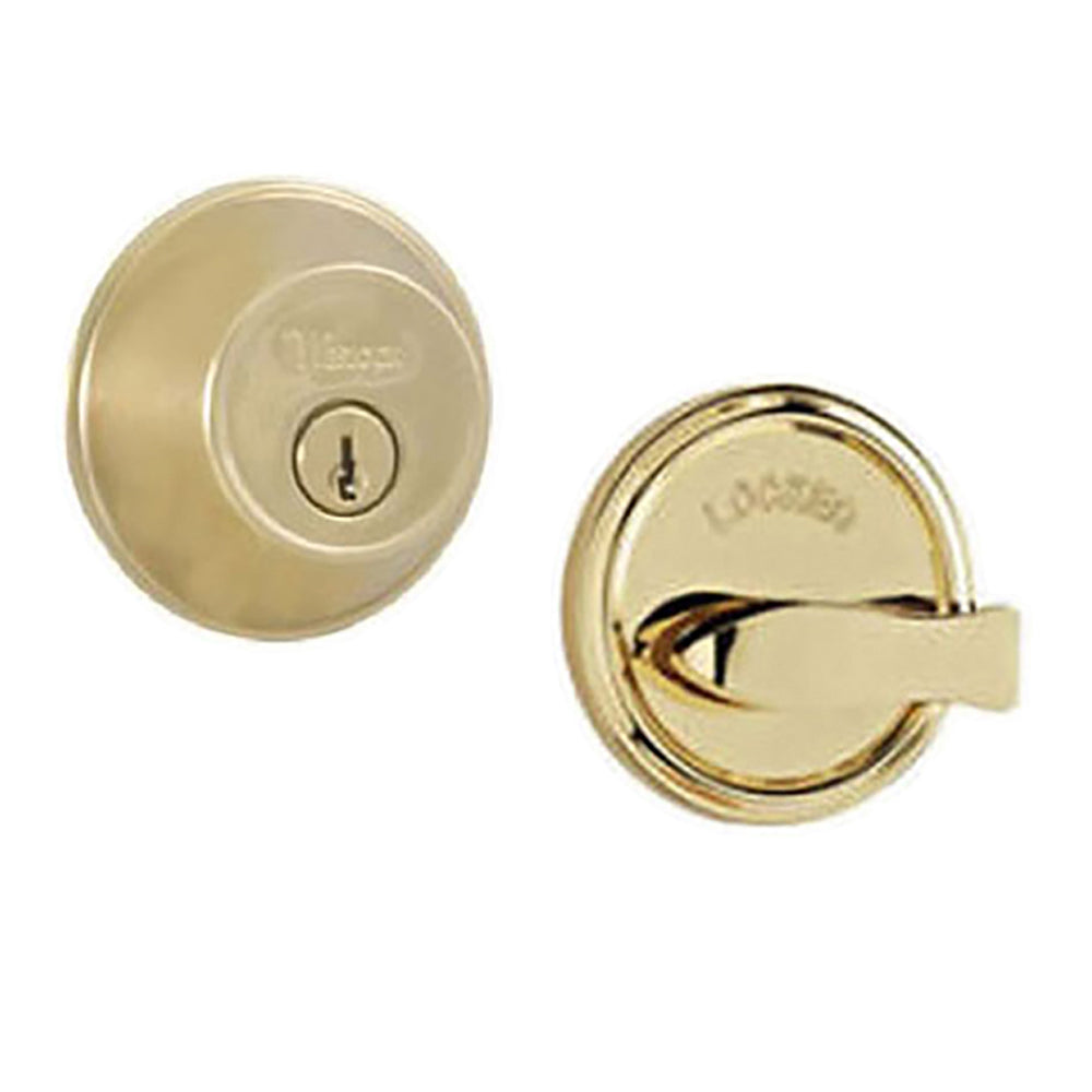 Weslock Deadbolt, Single Cylinder, 200 Series - Polished Brass - Weslock Deadbolt, Single Cylinder, 200 Series - Polished Brass