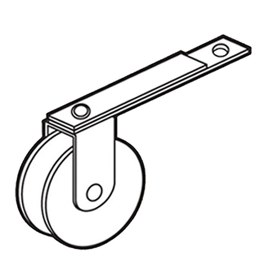 Double Straight Spring Tension Roller w/ 1 in Nylon Wheel for Sliding Screen Door