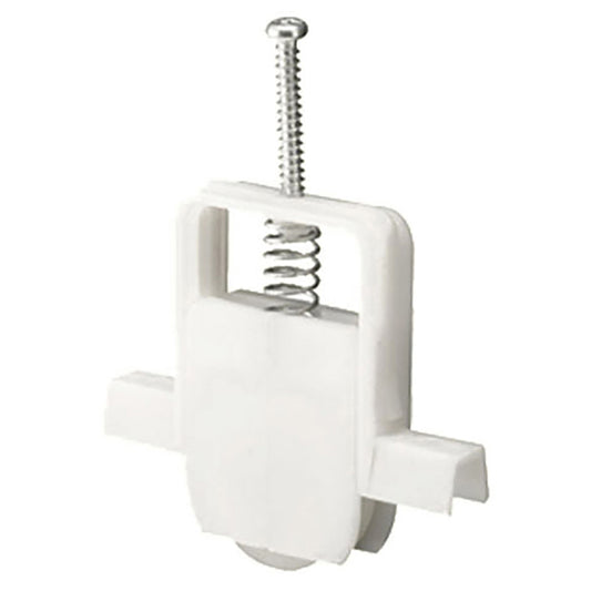Roller Assembly with 1 Inch Nylon Wheel for Sliding Screen Door - White