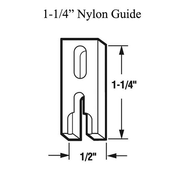 1-1/4 Inch Nylon Guide for Sliding Screen Door - 1-1/4 Inch Nylon Guide for Sliding Screen Door