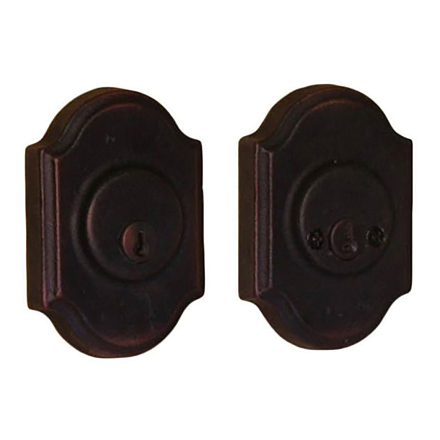 Weslock Premiere Double Cylinder Deadbolt w/ Adjustable Backset & Deadbolt Strike Oil Rubbed Bronze - Weslock Premiere Double Cylinder Deadbolt w/ Adjustable Backset & Deadbolt Strike Oil Rubbed Bronze