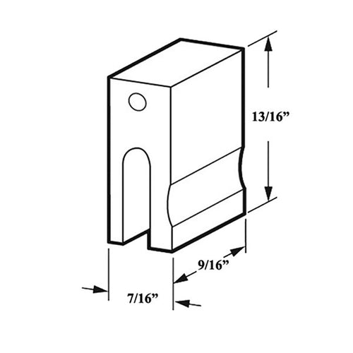 Discontinued - Bottom Mount Guide for Siding Screen Door - Discontinued - Bottom Mount Guide for Siding Screen Door