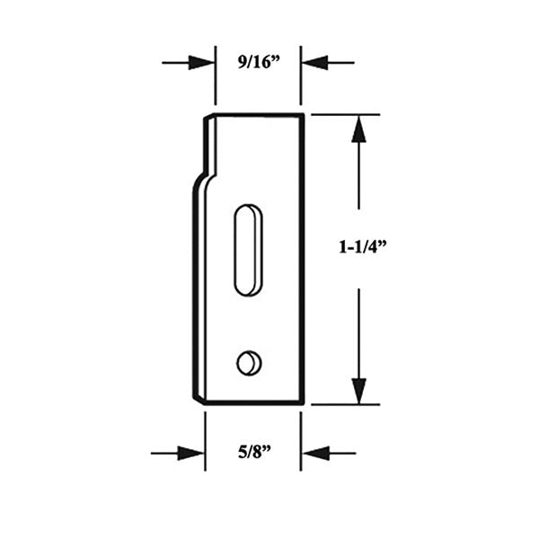 1-1/4 Inch Nylon Bottom Guide for Sliding Screen Door - 1-1/4 Inch Nylon Bottom Guide for Sliding Screen Door