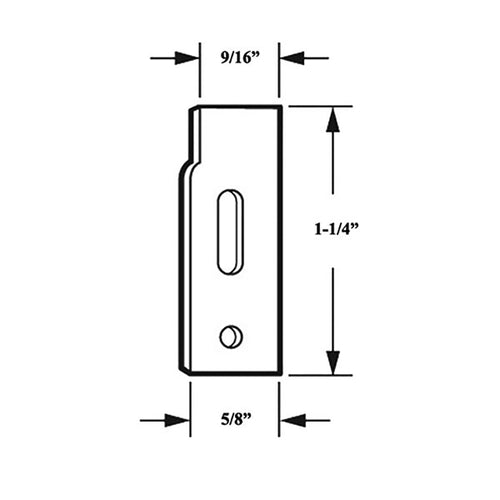 1-1/4 Inch Nylon Bottom Guide for Sliding Screen Door - 1-1/4 Inch Nylon Bottom Guide for Sliding Screen Door