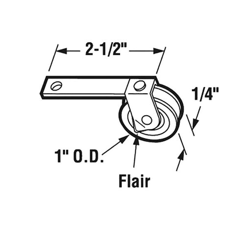 Straight Spring Tension Roller Assembly with 1 Inch Nylon Wheel for Sliding Screen Door - Straight Spring Tension Roller Assembly with 1 Inch Nylon Wheel for Sliding Screen Door