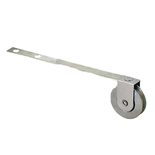 Straight Spring Tension Roller Assembly with 1 Inch Steel Wheel for Sliding Screen Door