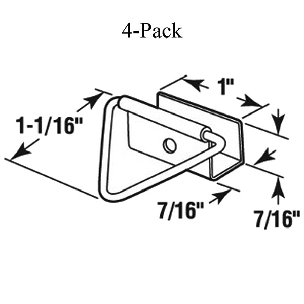 Window Screen Bottom Latch, 7/16 x 1