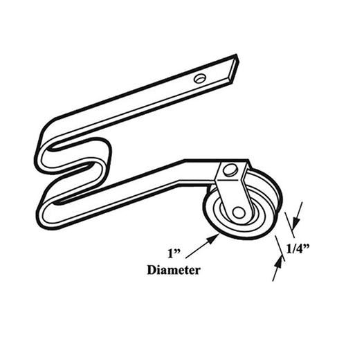 M-Spring Tension Roller with 1 Inch Steel Wheel for Sliding Screen Door - M-Spring Tension Roller with 1 Inch Steel Wheel for Sliding Screen Door