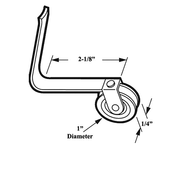 V Spring Tension Roller Assembly with 1 Inch Steel Wheel for Sliding Screen Door - V Spring Tension Roller Assembly with 1 Inch Steel Wheel for Sliding Screen Door