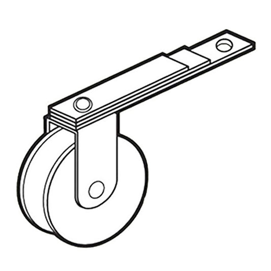 DISCONTINUED Triple Straight Spring Tension Roller with 1 in Nylon Wheel for Sliding Screen Door