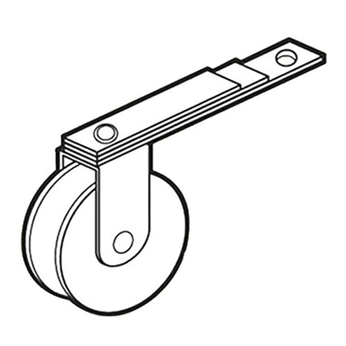DISCONTINUED Triple Straight Spring Tension Roller with 1 in Nylon Wheel for Sliding Screen Door - DISCONTINUED Triple Straight Spring Tension Roller with 1 in Nylon Wheel for Sliding Screen Door